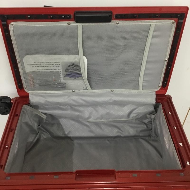 アンドフラット &.FLAT スーツケース、トランク スーツケース、トランク FL14-4-00001 折りたたみ ハードキャリーバッグ キャリーケース 箱有 ロゴ、文字 赤 / レッド / メンズ USED 古着 中古 10137507