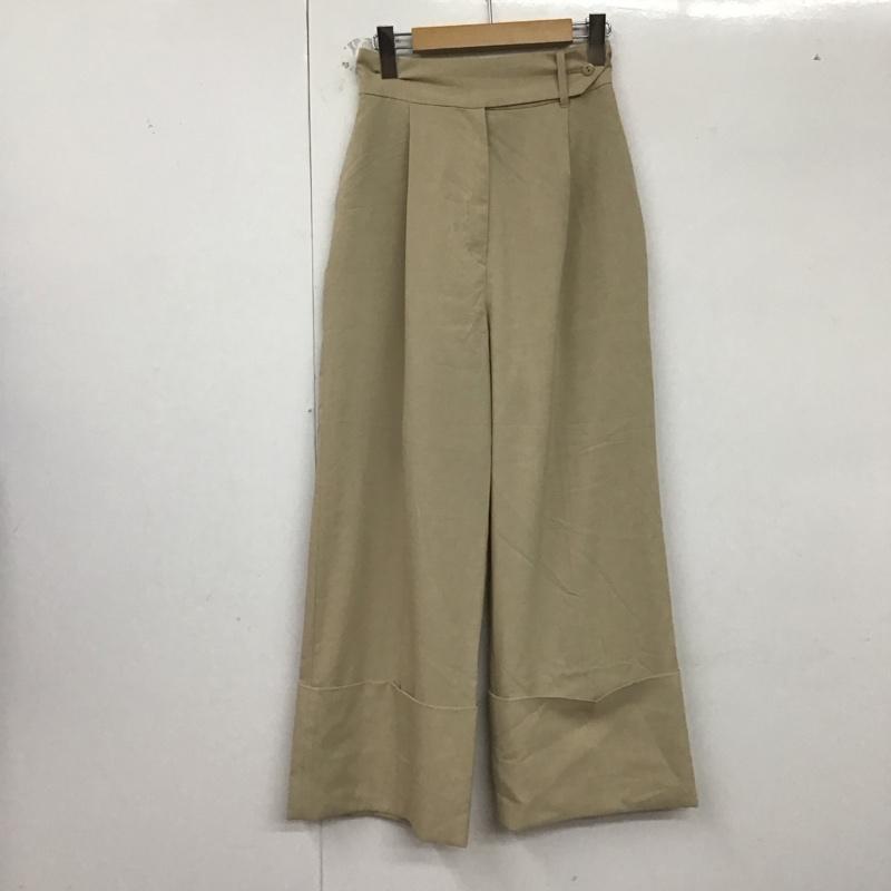 ムルーア MURUA パンツ スラックス 012320700601 ダブルヘムワイドパンツ 1 無地 ベージュ / ベージュ / レディース USED 古着 中古 10129509