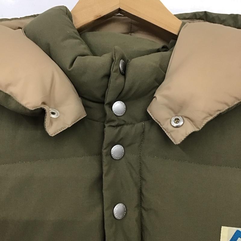 マウンテンイクイップメント MOUNTAIN EQUIPMENT ベスト ベスト ダウンベスト ノースリーブ 前ボタン ジップアップベスト L ロゴ、文字 カーキ / カーキ / メンズ USED 古着 中古 10131551