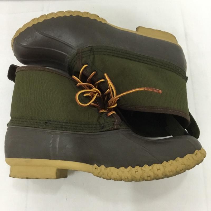 エルエルビーン L.L.Bean ブーツ ショートブーツ ビーンブーツ USA製 ロゴ、文字 カーキ / カーキ / X ダークブラウン / ダークブラウン / メンズ USED 古着 中古 10132114