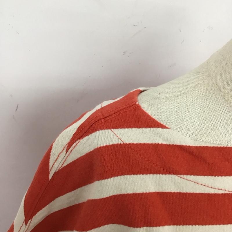 フリークスストア FREAK S STORE Tシャツ 半袖 1323248901443 ボートネック バスク ボーダーカットソー FREE ボーダー柄 橙 / オレンジ / X アイボリー / アイボリー / レディース USED 古着 中古 10114938