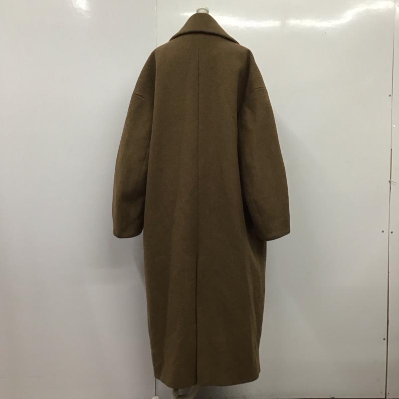 ザラ ZARA コート コート一般 ロングコート ロングジャケット カラージャケット アウター S 無地 茶 / ブラウン / レディース USED 古着 中古 10124567