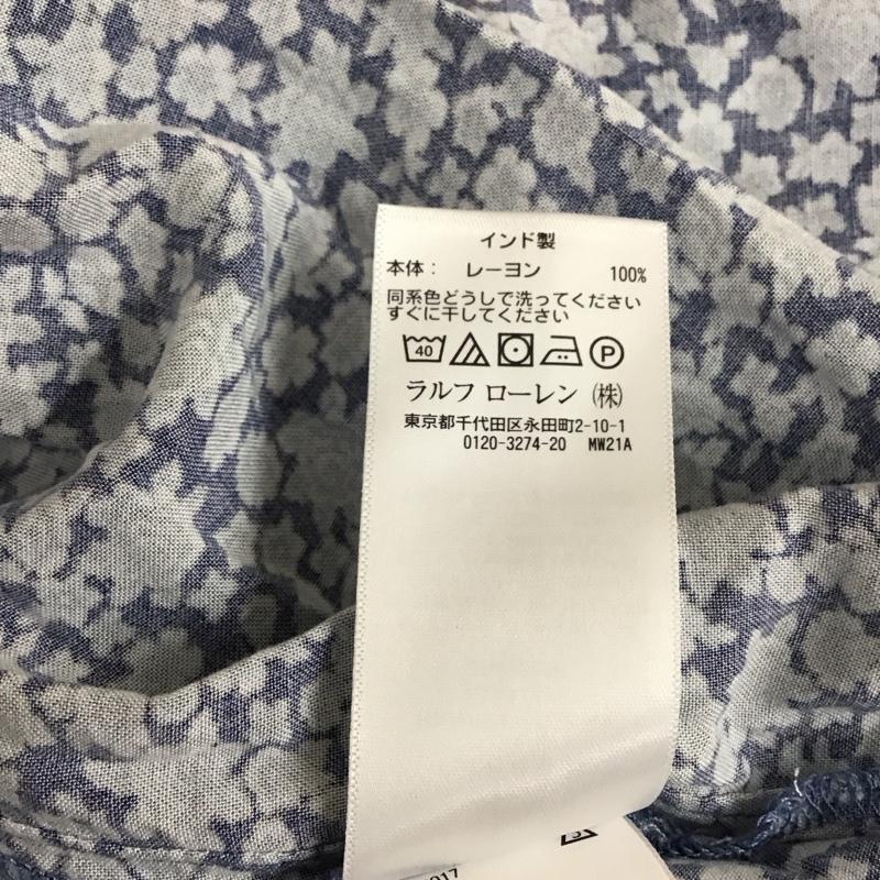 デニムアンドサプライラルフローレン DENIM & SUPPLYRALPHLAUREN ワンピース ひざ丈スカート 288653135001 Uネック 半袖 XS 花柄 青 / ブルー / レディース USED 古着 中古 10118832