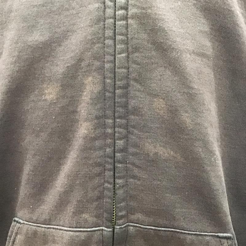 カーハート Carhartt パーカー 長袖 長袖パーカー フード付きパーカー プリントスウェット トレーナー フェード M 無地 茶 / ブラウン /  メンズ USED 古着 中古 10120541