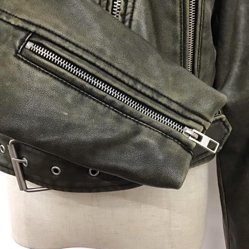 ザラ ZARA ジャケット、上着 ライダース 4341 706 822 フェイクレザー XS 無地 黒 / ブラック / レディース USED 古着 中古 10118800