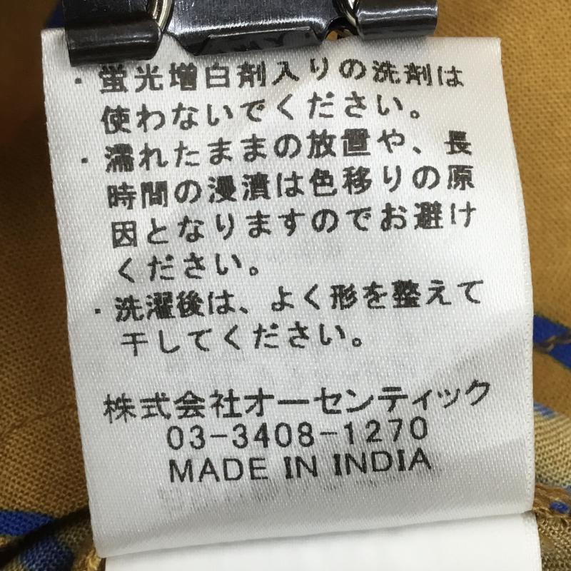キューブシュガー CUBE SUGAR シャツ、ブラウス 半袖 M 花柄 マスタード / マスタード / X 青 / ブルー / レディース USED 古着 中古 10144391