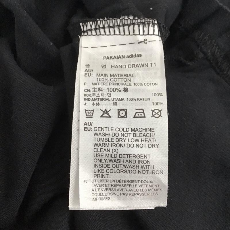 アディダス adidas Tシャツ 半袖 dh4809 半袖カットソー プリントTシャツ L ロゴ、文字 黒 / ブラック / メンズ USED 古着 中古 10139310