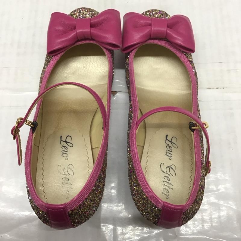 古着 USED パンプス パンプス Leur Getter グリッター リボン ストラップ ヒール 22.5cm 22.5cm 桃 / ピンク / レディース USED 古着 中古 10113417