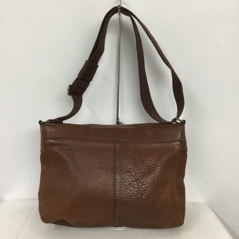 ギャップ GAP ショルダーバッグ ショルダーバッグ レザーバッグ 牛革 無地 茶 / ブラウン / メンズ USED 古着 中古 10134637