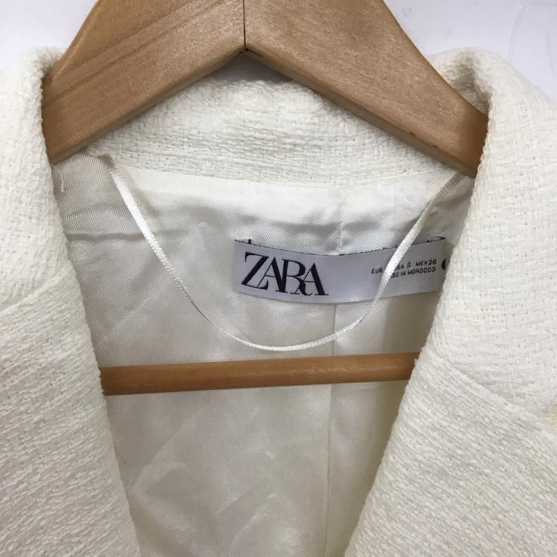 ザラ ZARA ジャケット、上着 ジャケット、ブレザー S 無地 白 / ホワイト / レディース USED 古着 中古 10129393