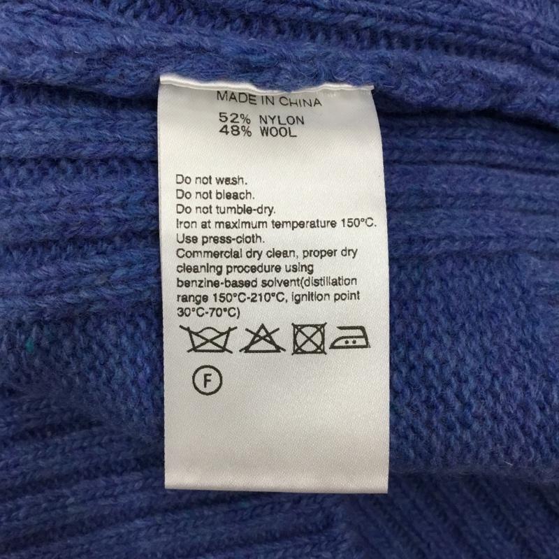 ワイルドライフテーラー WILD LIFE TAILOR ニット、セーター 長袖 長袖ニットカットソー ニット セーター クルーネックニット L 無地 青 / ブルー / メンズ USED 古着 中古 10113545
