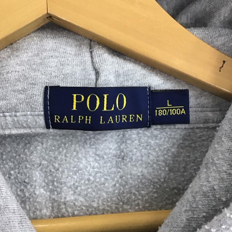 ポロラルフローレン POLO RALPH LAUREN パーカー 長袖 長袖パーカー プルオーバーパーカー スウェット L ロゴ、文字 灰 / グレー / メンズ USED 古着 中古 10137741