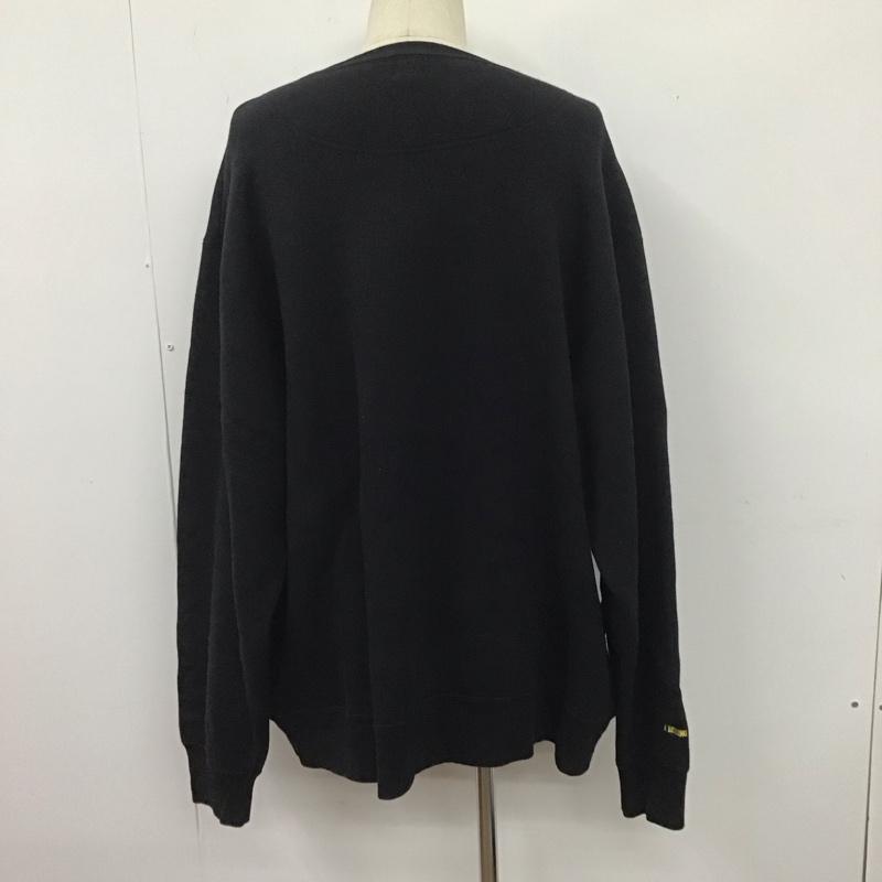 アベイシングエイプ A BATHING APE トレーナー 長袖 スウェット 裏起毛 ポケット付き XXL ロゴ、文字 黒 / ブラック / X 黄 / イエロー / メンズ USED 古着 中古 10107426