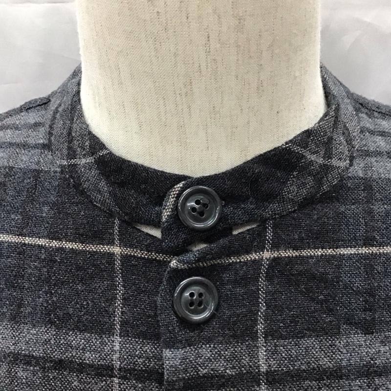 エンポリオアルマーニ EMPORIO ARMANI シャツ、ブラウス 長袖 長袖シャツ ノーカラーシャツ ポケットシャツ 長袖カットソー チェックシャツ 48 チェック マルチカラー / マルチカラー /  メンズ USED 古着 中古 10111469