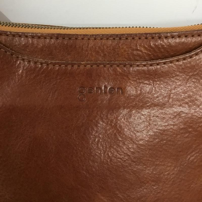 ゲンテン genten ショルダーバッグ ショルダーバッグ レザー ロゴ、文字 灰 / グレー / レディース USED 古着 中古 10122810