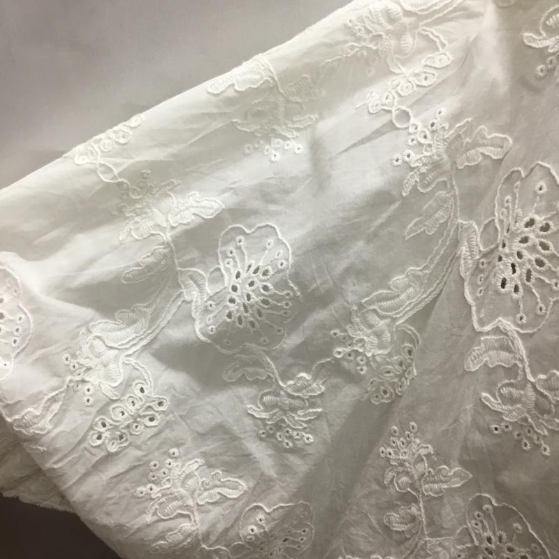 ザラ ZARA カットソー 長袖 3200 995 250 ドルマンスリーブ スキッパー M 刺繍 白 / ホワイト /  レディース USED 古着 中古 10107441