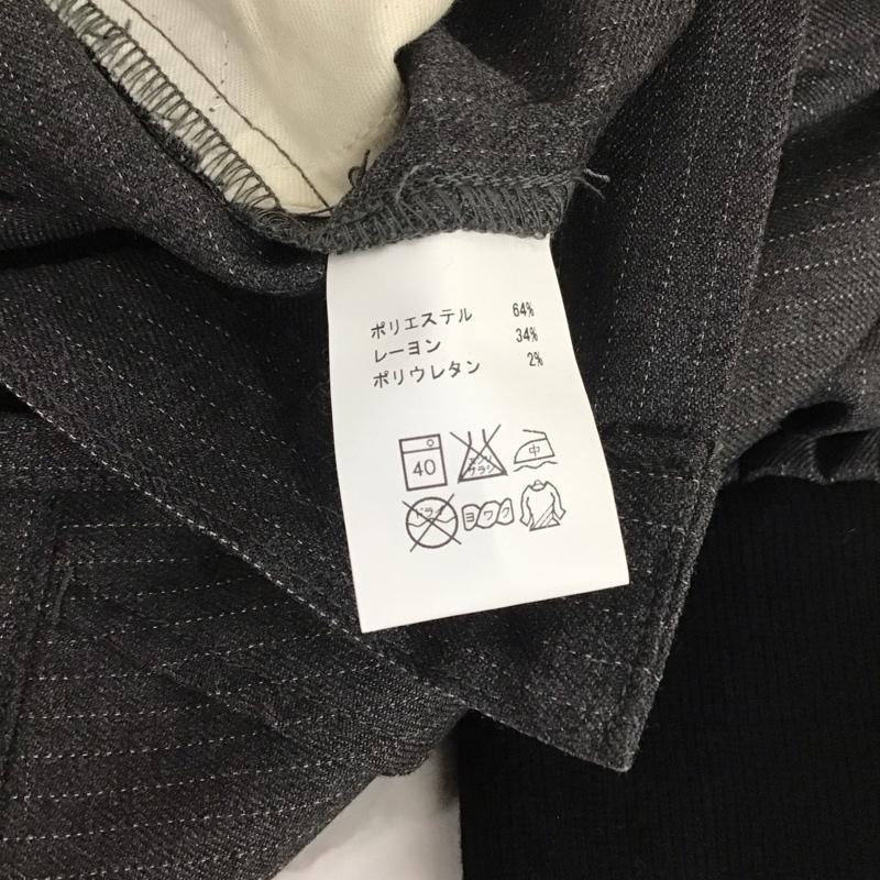 グラム glamb パンツ スラックス 裾リブ 4 ストライプ 黒 / ブラック / X ダークグレー / ダークグレー / メンズ USED 古着 中古 10109543