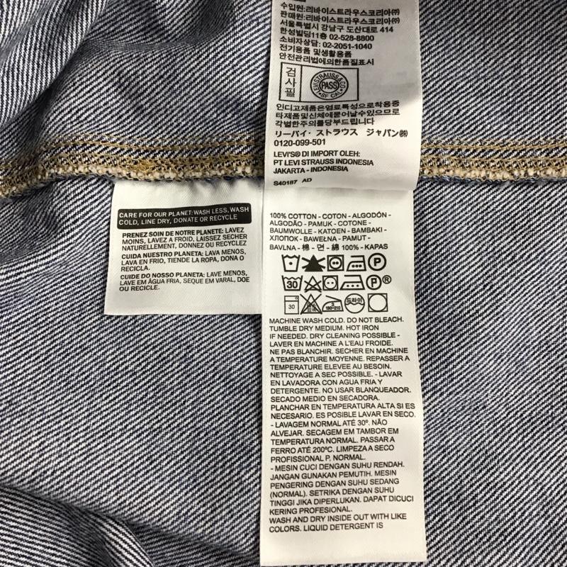 リーバイス Levi s ワンピース ロングスカート 85386-0001 ノースリーブ フロントボタン デニムワンピース S 無地 水色 / ライトブルー / レディース USED 古着 中古 10131523