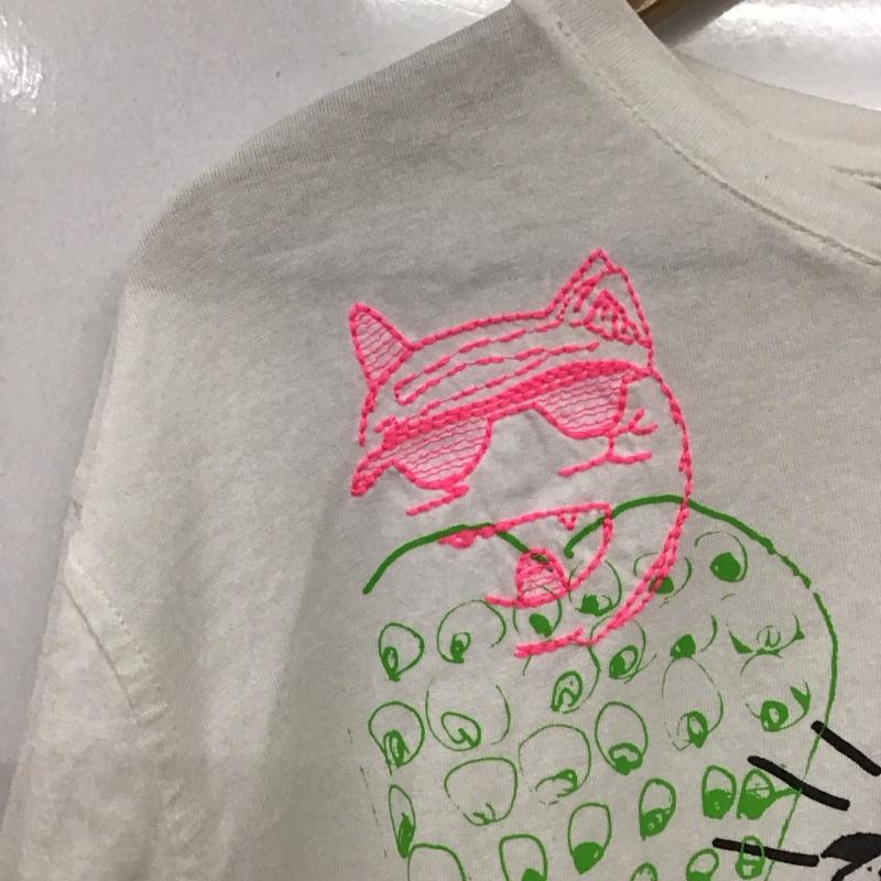 ザラ ZARA Tシャツ 半袖 半袖カットソー プリントTシャツ クルーネックカットソー S プリント 白 / ホワイト / レディース USED 古着 中古 10136763
