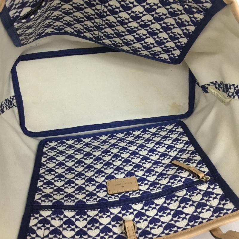 ケイトスペード Kate Spade トートバッグ トートバッグ スペード柄 総柄 白 / ホワイト / X 青 / ブルー / レディース USED 古着 中古 10140046