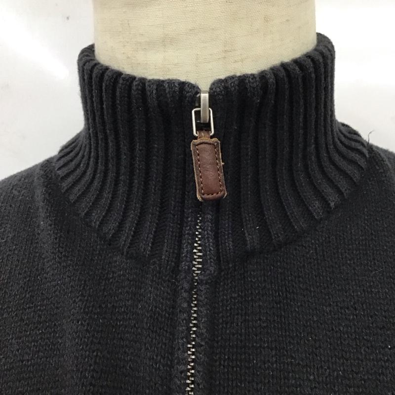ポロバイラルフローレン Polo by RALPH LAUREN ニット、セーター 長袖 ハーフジップ M ワンポイント 黒 / ブラック / メンズ USED 古着 中古 10114603