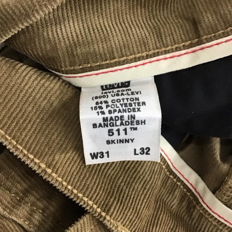 リーバイストラウスアンドコー Levi Strauss & co. パンツ ワークパンツ、ペインターパンツ コーデュロイパンツ スリムパンツ カジュアルパンツ ストレッチパンツ 31インチ 無地 ベージュ / ベージュ / メンズ USED 古着 中古 10132101