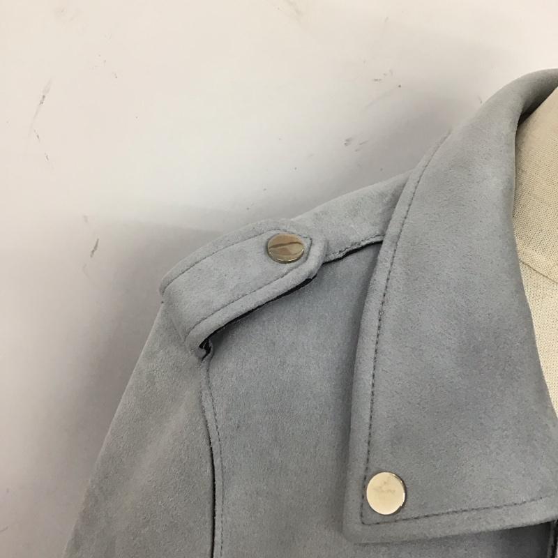 ザラ ZARA ジャケット、上着 ジャンパー、ブルゾン ジップアップジャケット ライダースジャケット アウター S 無地 灰 / グレー / レディース USED 古着 中古 10118596