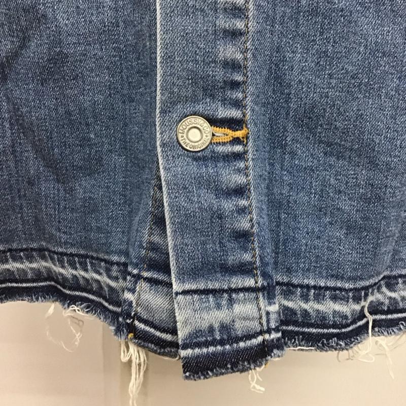 マウジー MOUSSY ジャンパースカート ジャンパースカート 0109AC12-5610 デニムジャンパースカート DENIM PAINTER PT 2 無地 水色 / ライトブルー / レディース USED 古着 中古 10108143