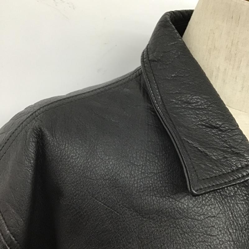 古着 USED コート コート一般 レザー L 無地 黒 / ブラック / メンズ USED 古着 中古 10105977