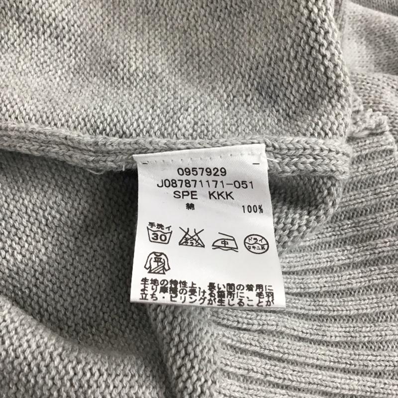 トミー TOMMY ニット、セーター 長袖 長袖ニットカットソー クルーネック セーター XL ロゴ、文字 灰 / グレー / メンズ USED 古着 中古 10137733