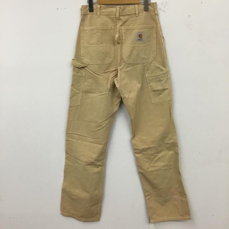 カーハート Carhartt パンツ ワークパンツ、ペインターパンツ ワイドパンツ カジュアルパンツ ワークパンツ 31インチ ロゴ、文字 ベージュ / ベージュ /  メンズ USED 古着 中古 10122337