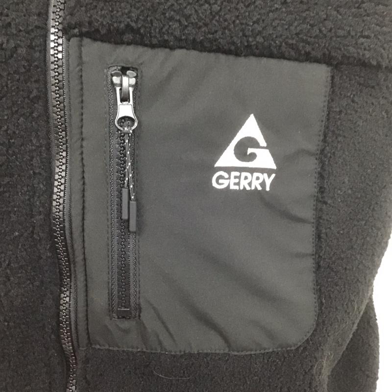 ジェリー GERRY ベスト ベスト ジップアップベスト ノースリーブカットソー スポーツウェア フリースベスト LL ロゴ、文字 黒 / ブラック / メンズ USED 古着 中古 10107021