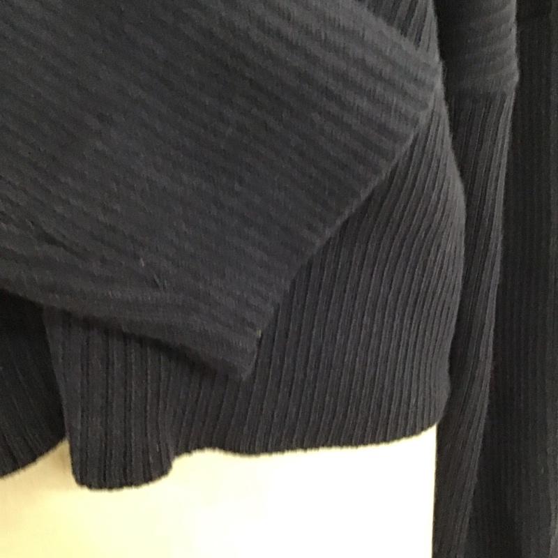 ザラ ZARA ニット、セーター 長袖 長袖ニットカットソー ショート丈 リブニット S 無地 紺 / ネイビー / レディース USED 古着 中古 10118533