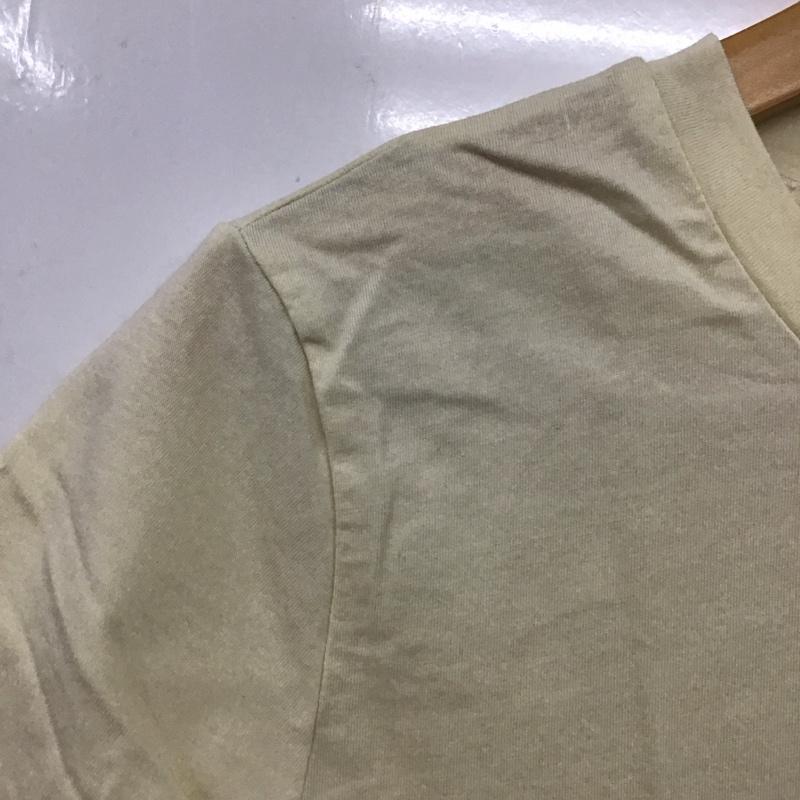 アニエス・ベー agnes b. Tシャツ 半袖 OF320051 クルーネック 4 ロゴ、文字 黄 / イエロー / レディース USED 古着 中古 10138969