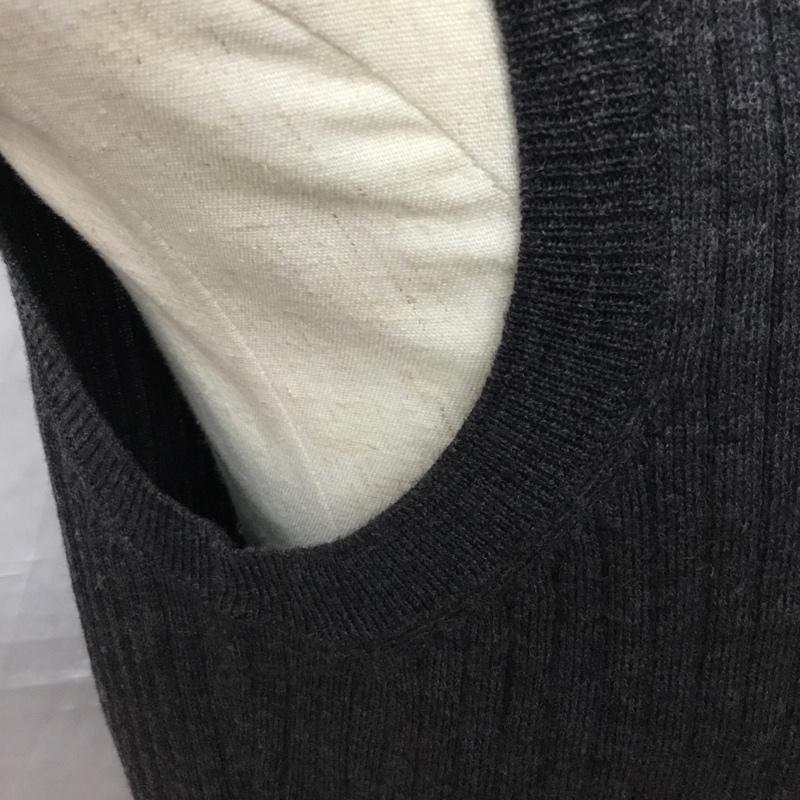 ブルックスブラザーズ BROOKS BROTHERS ベスト ベスト ニットベスト ノースリーブニット Vネック M 無地 灰 / グレー / メンズ USED 古着 中古 10113544