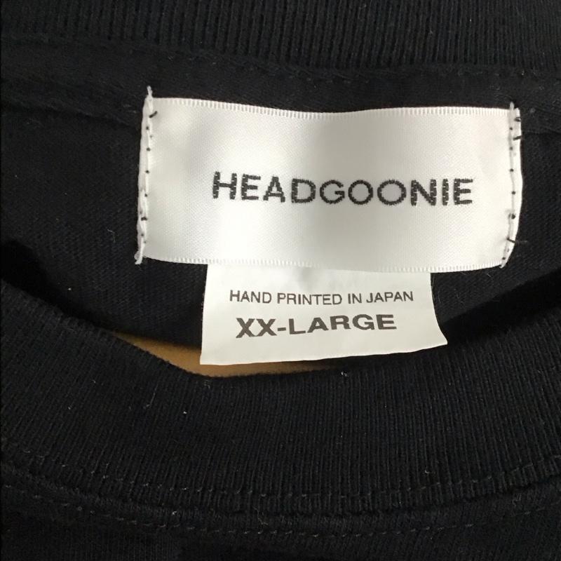 ヘッドグーニー HEADGOONIE Tシャツ 半袖 半袖カットソー プリントTシャツ クルーネックカットソー XXL プリント 黒 / ブラック / メンズ USED 古着 中古 10137525