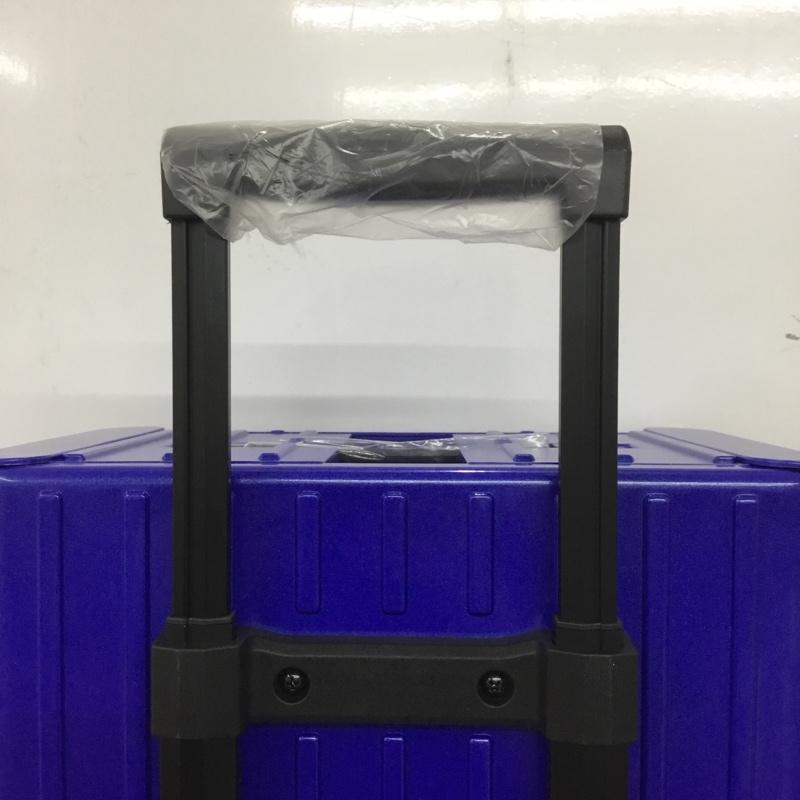アンドフラット &.FLAT スーツケース、トランク スーツケース、トランク FL14-4-00001 折りたたみ ハードキャリーバッグ キャリーケース 箱有 ロゴ、文字 青 / ブルー / メンズ USED 古着 中古 10137504
