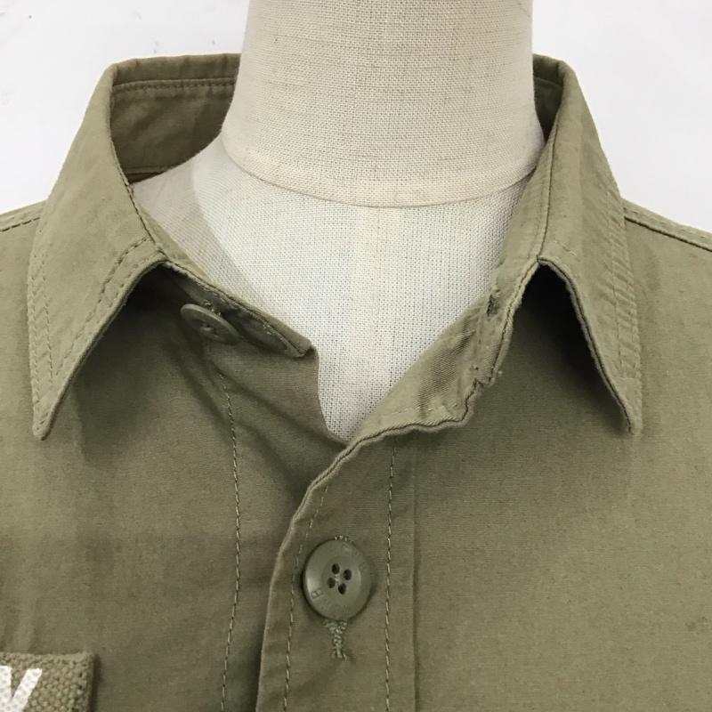 ロデオクラウンズ Rodeo Crowns シャツ、ブラウス 長袖 420BSA01-0260 ディズニー ミッキーマウス ドナルドダック ミリタリーシャツ FREE キャラクター カーキ / カーキ / レディース USED 古着 中古 10120234