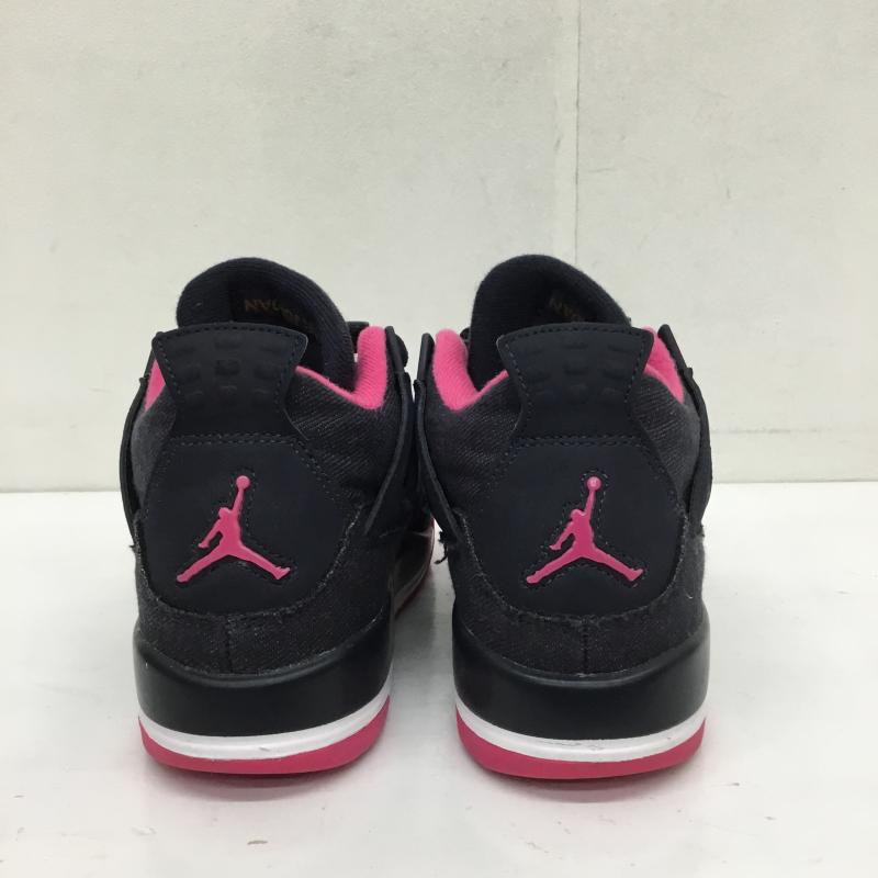 ナイキ NIKE スニーカー スニーカー 487724-408 Nike GS Air Jordan 4 Retro Denim 24.0cm 無地 紺 / ネイビー / X 桃 / ピンク / レディース USED 古着 中古 10130252