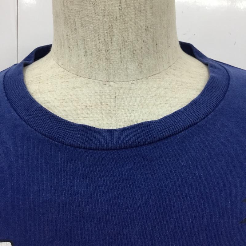 ステューシー STUSSY Tシャツ 半袖 半袖カットソー プリントTシャツ クルーネックカットソー L ロゴ、文字 青 / ブルー /  メンズ USED 古着 中古 10109393