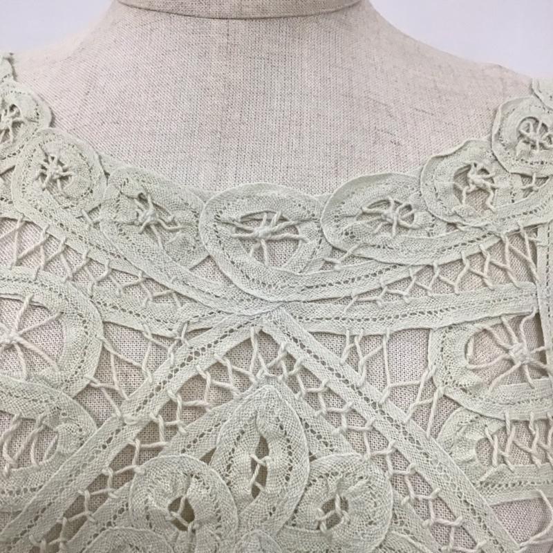 ニコアンド niko and... カットソー 半袖 バテンレース レース柄 薄緑 / ライトグリーン /  レディース USED 古着 中古 10112638