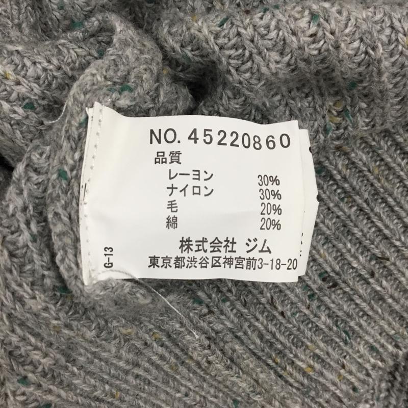 エアロポステール AEROPOSTALE ニット、セーター 長袖 長袖ニットカットソー ニット セーター クルーネックニット L 無地 灰 / グレー / メンズ USED 古着 中古 10113549