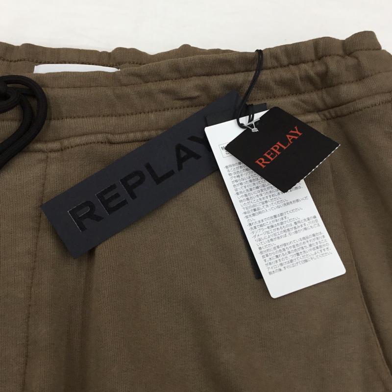 リプレイ REPLAY パンツ ワークパンツ、ペインターパンツ REPLAY スウェットパンツ XL ロゴ、文字 茶 / ブラウン / メンズ USED 古着 中古 10127632