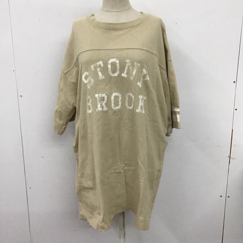レプシィム LEPSIM Tシャツ 半袖 半袖カットソー プリントTシャツ クルーネックカットソー FREE ロゴ、文字 ベージュ / ベージュ / レディース USED 古着 中古 10126490