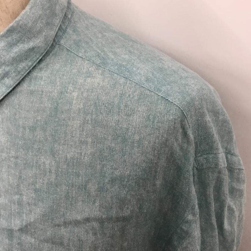 アルマーニコレッツォーニ ARMANI COLLEZIONI シャツ、ブラウス 長袖 長袖シャツ カラーシャツ ボタンダウンシャツ 長袖カットソー XL 無地 青 / ブルー /  メンズ USED 古着 中古 10110042