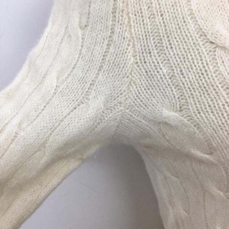 ポロラルフローレン POLO RALPH LAUREN ニット、セーター 長袖 Vネック S 無地 白 / ホワイト / レディース USED 古着 中古 10128051