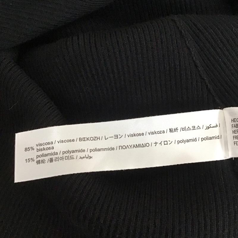ザラ ZARA ワンピース ロングスカート 3433 002 800 モックネック リブ M 無地 黒 / ブラック / レディース USED 古着 中古 10109412