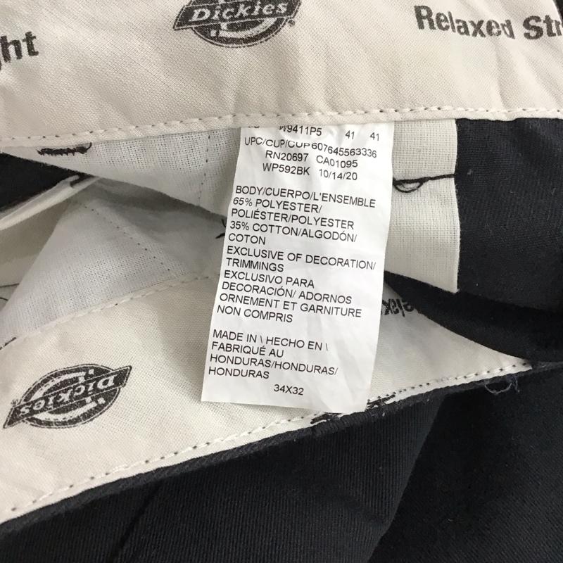 ディッキーズ Dickies パンツ ワークパンツ、ペインターパンツ カーゴパンツ ミリタリーパンツ ワイドパンツ 41インチ 無地 黒 / ブラック / メンズ USED 古着 中古 10150986
