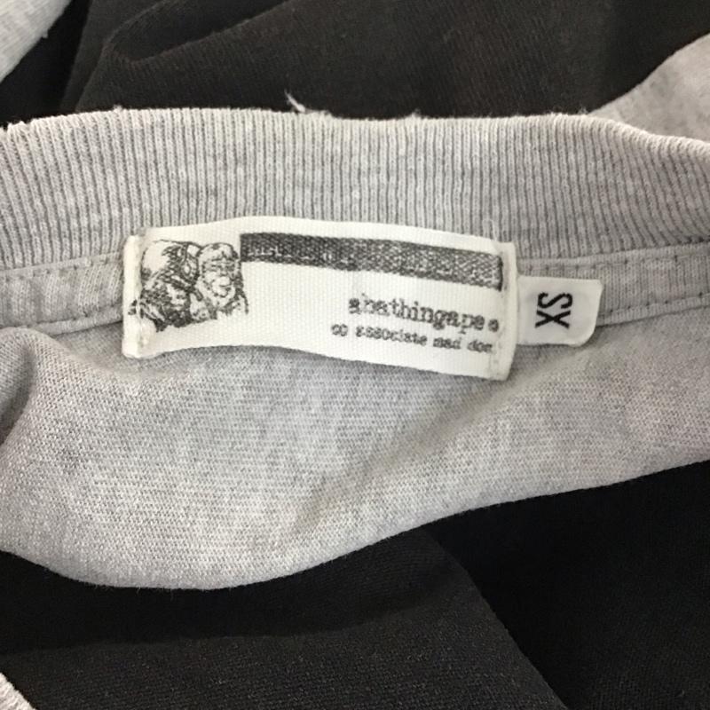 アベイシングエイプ A BATHING APE Tシャツ 半袖 半袖カットソー プリントTシャツ クルーネックカットソー XS プリント 黒 / ブラック / X 灰 / グレー / レディース USED 古着 中古 10117500