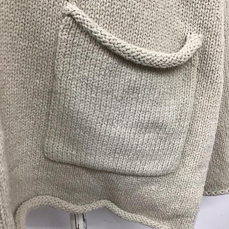 ザラ ZARA ニット、セーター 長袖 5536 022 711 ポケット付き M 無地 ベージュ / ベージュ / レディース USED 古着 中古 10124986